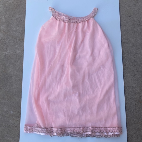 Vintage 60s Pink Babydoll Slip Nightgown Short - Picture 6 of 6